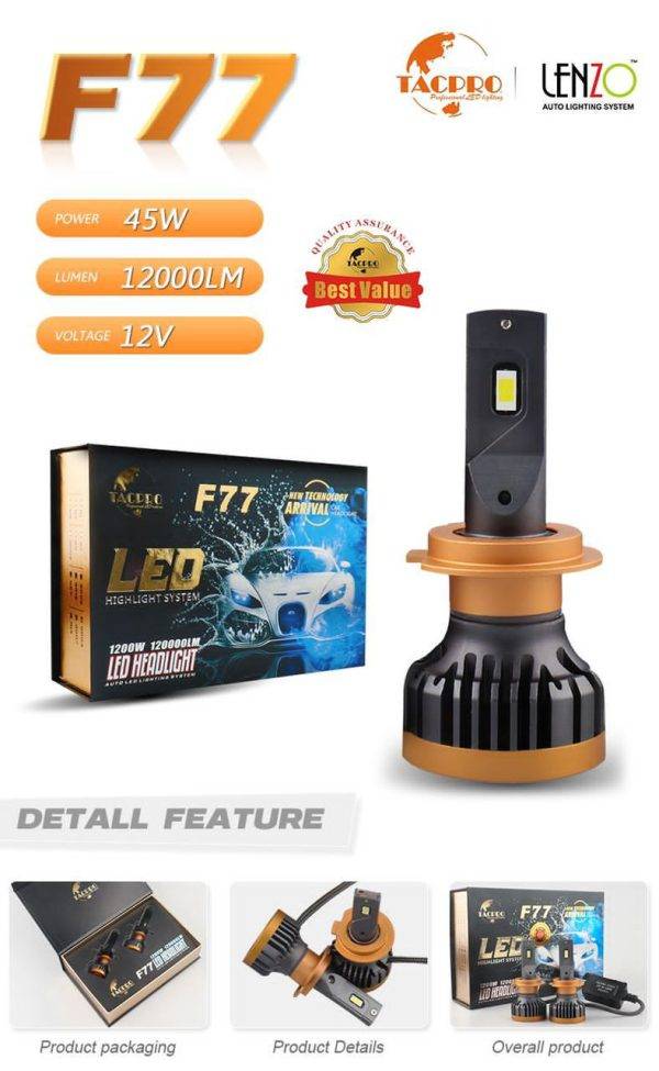 هدلایت برند تکپرو Tacpro مدل F77 (بسته دو عددی)